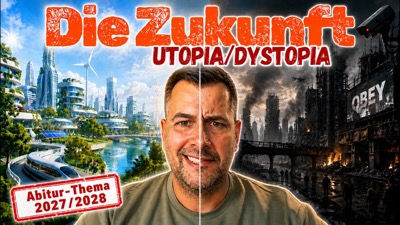 Vorschaubild: Utopia & Dystopia: Cheatsheet + Vokabelpaket