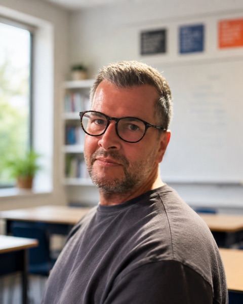 Sebastian Aufdemkamp, Englischlehrer an einem Weiterbildungskolleg in NRW und Abiturprüfer